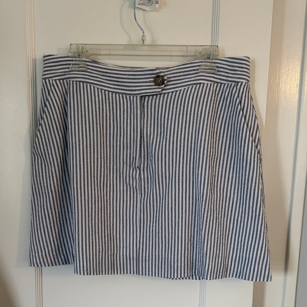 Striped Grey and White Women's Skirt